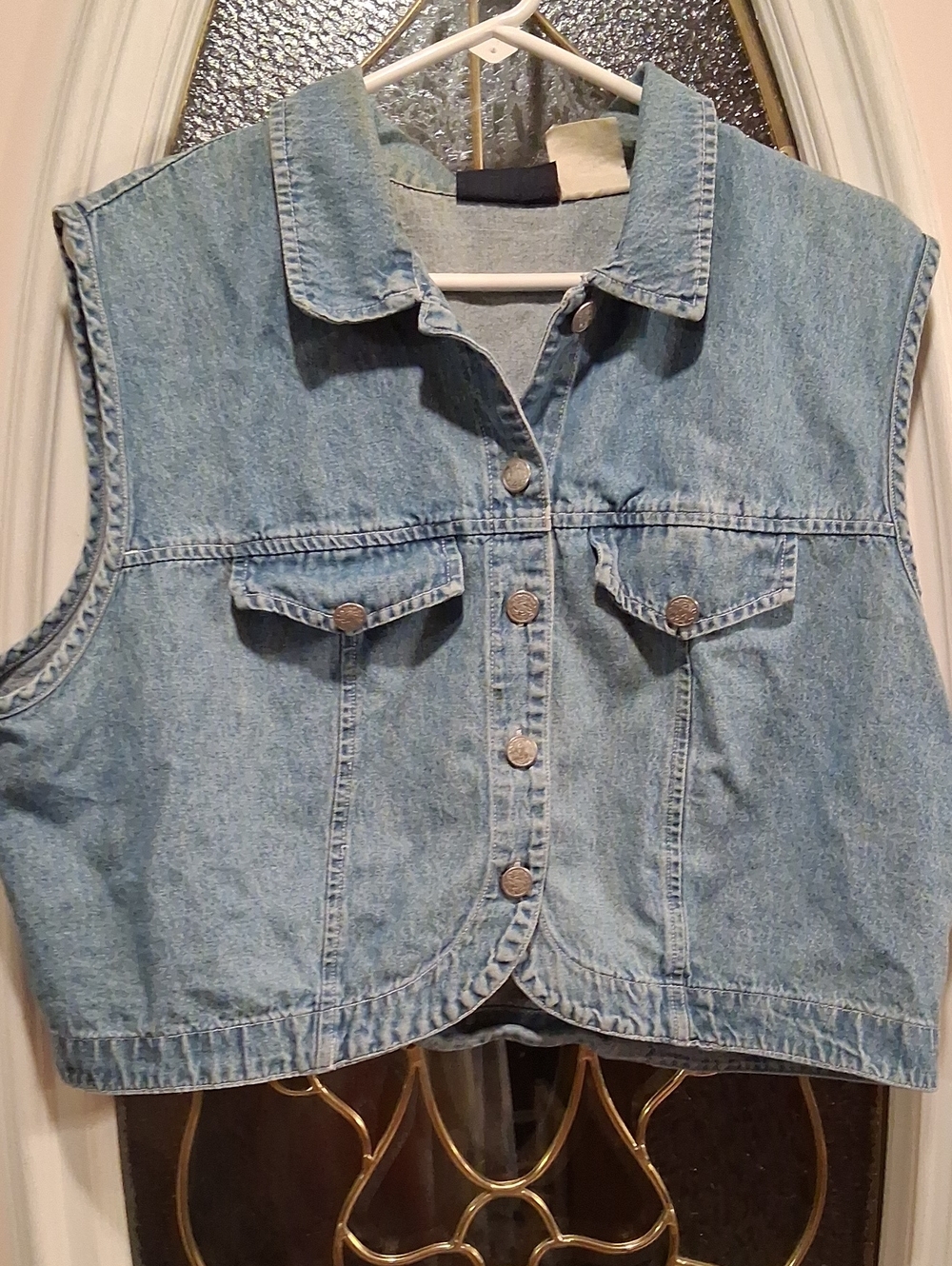 Faded Glory Light Blue Denim Bolero Cropped Jacket/ Vest